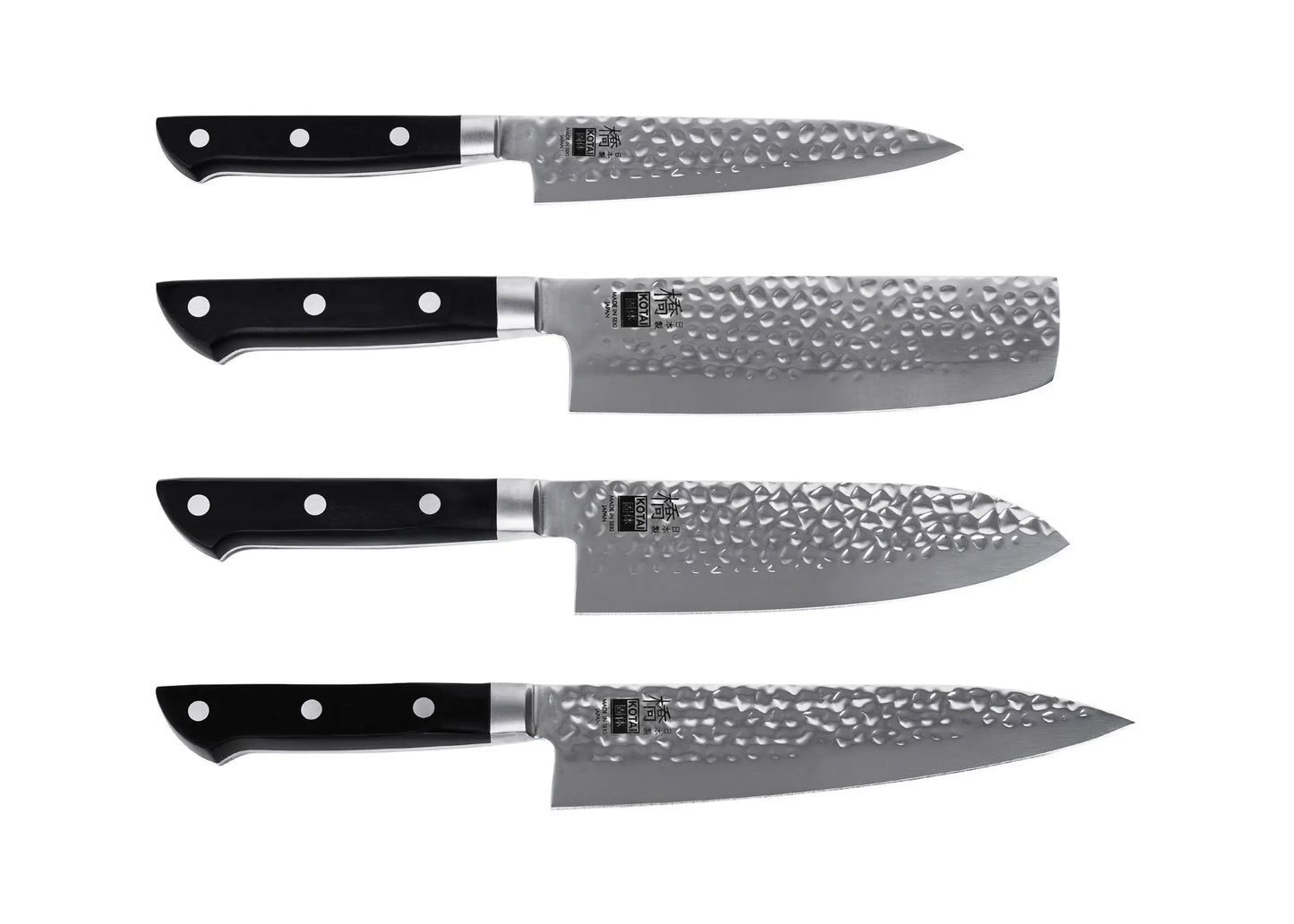 Set Complet de Couteaux 4 Pièces - Collection Hashi Tsuchime