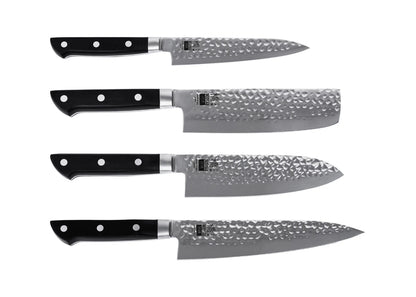 Set Complet de Couteaux 4 Pièces - Collection Hashi Tsuchime