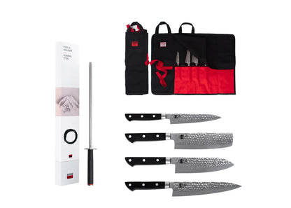 Set Complet de Couteaux 6 Pièces - Collection Hashi Tsuchime