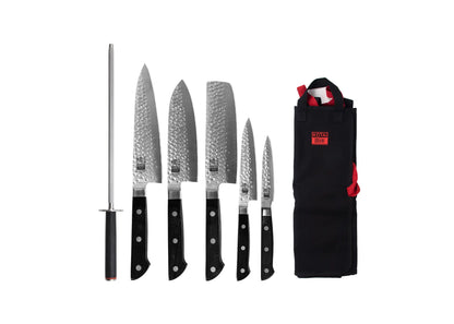 Complete 7-Piece Knife Set - Hashi Tsuchime Collection