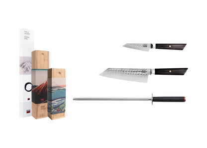 Starter 3-Piece Knife Set - Bunka Collection (Honing Steel)