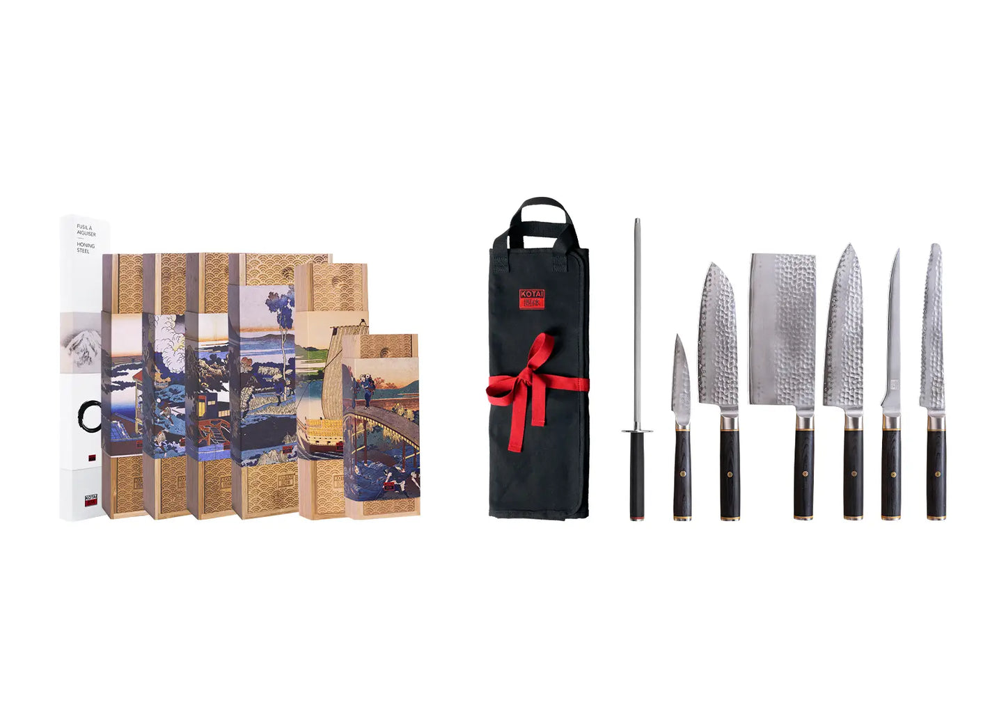 Set de Cuchillos Completo Nómada de 8 piezas - Colección Pakka San-Mai