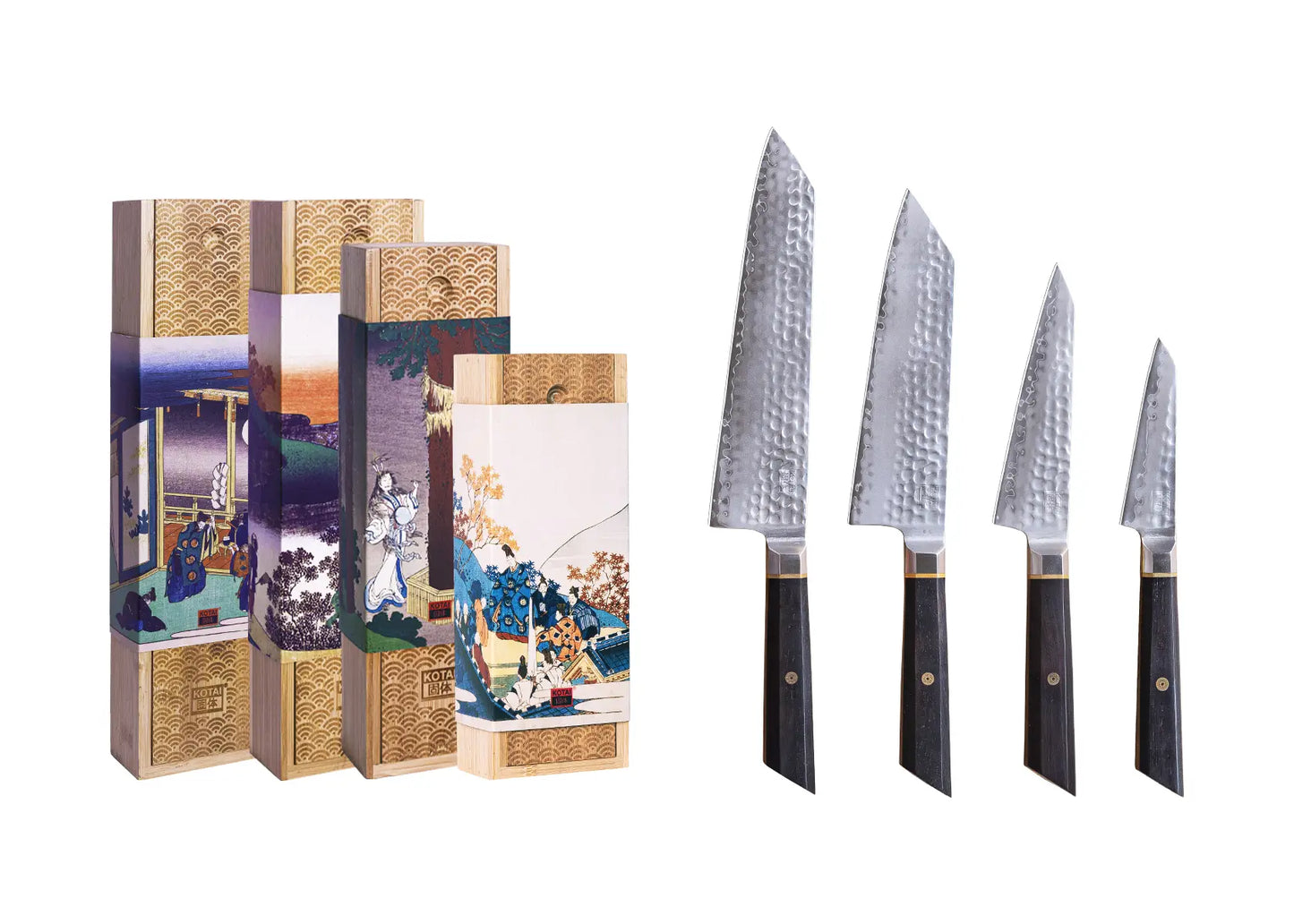Set Complet de 4 couteaux - Collection Bunka San-Mai