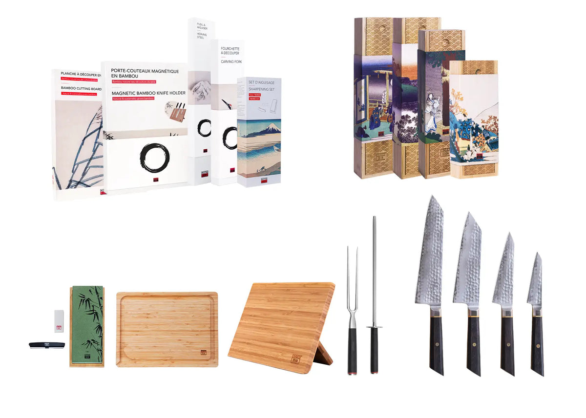 Bunka Collection Complete 9-Piece Knife Set - Bunka San-Mai Collection – KOTAI Kitchen