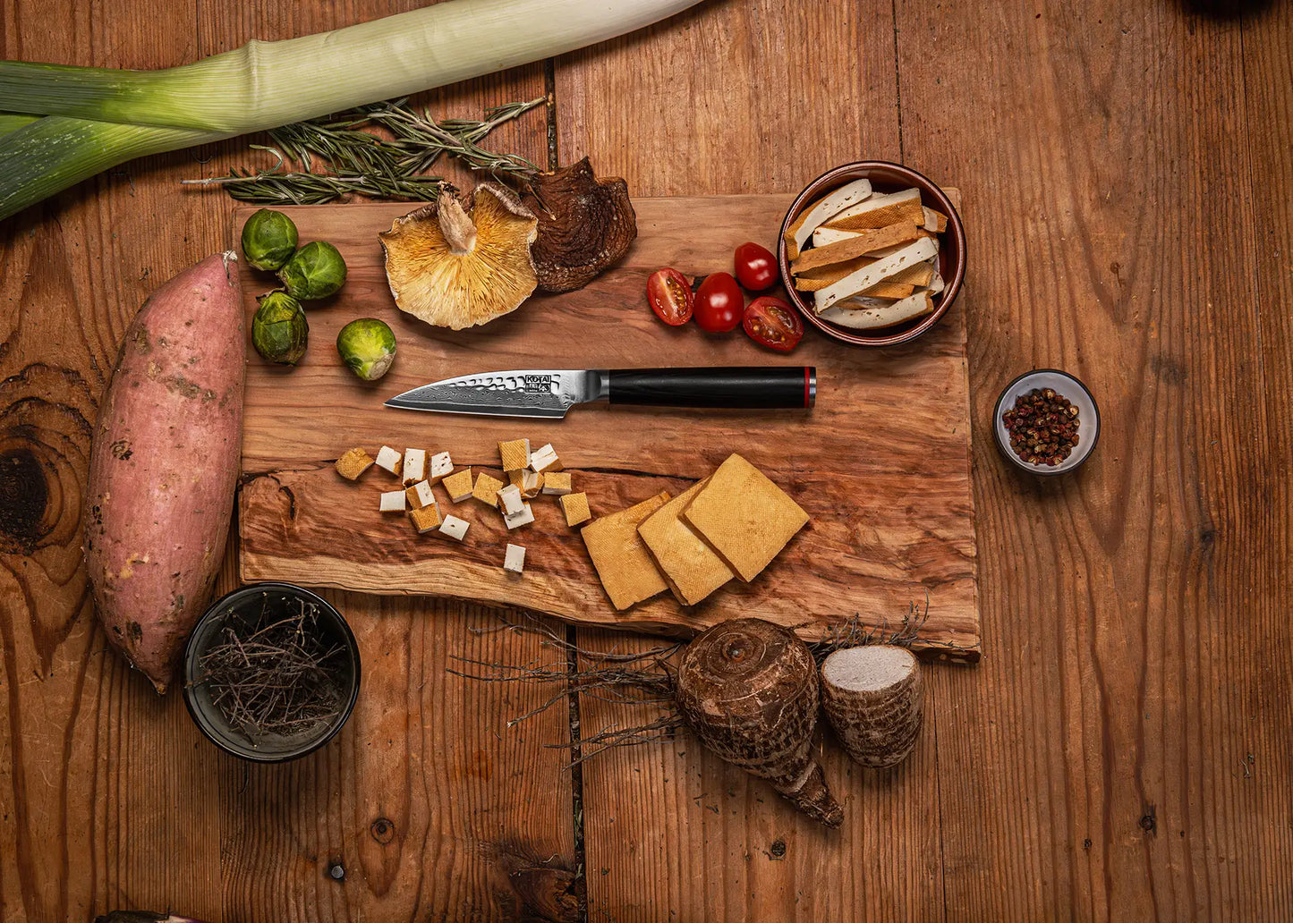 Starter 3-Piece Knife Set - Pakka Damascus Collection (Sharpening Set)