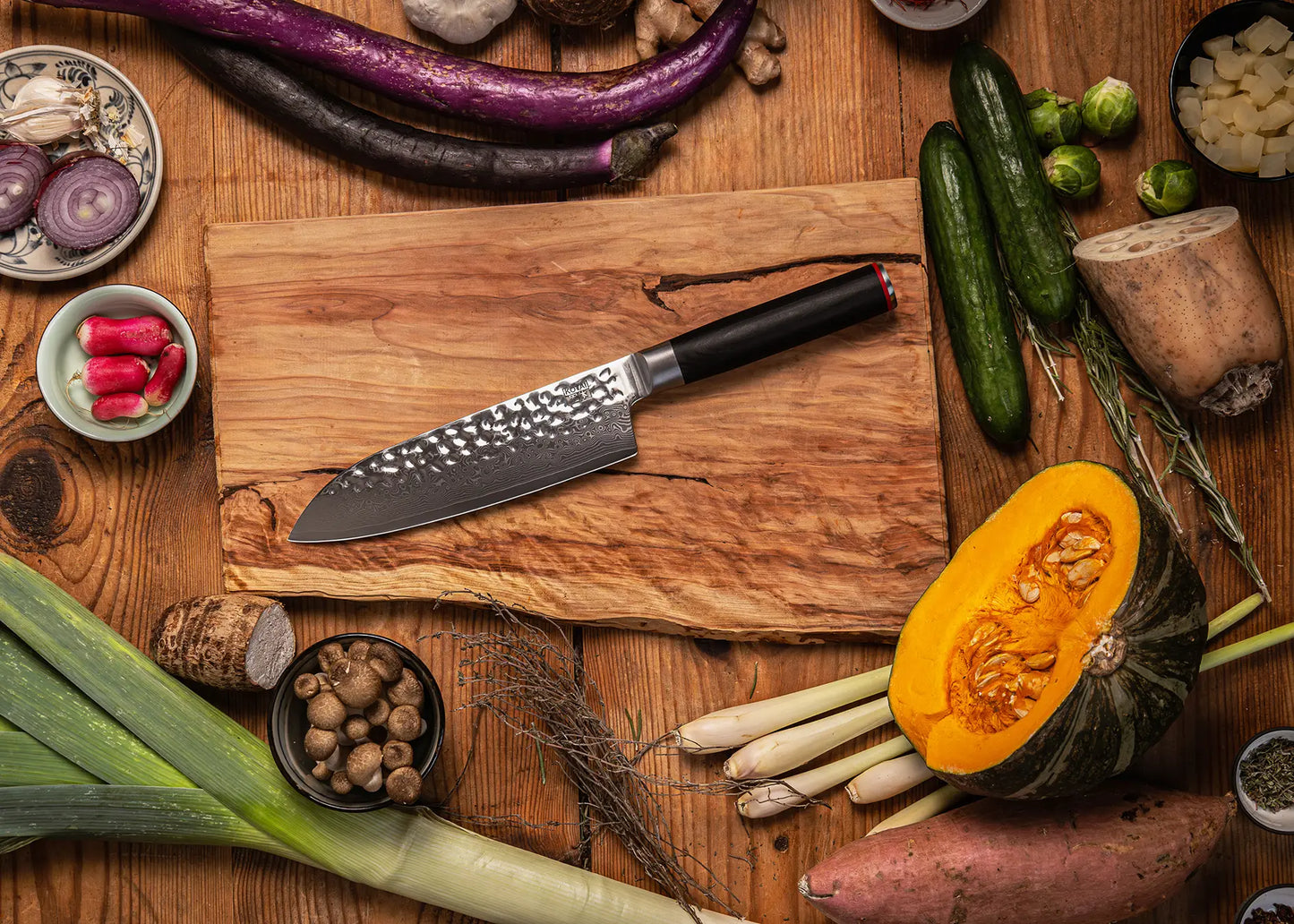 Starter 3-Piece Knife Set - Pakka Damascus Collection (Sharpening Set)