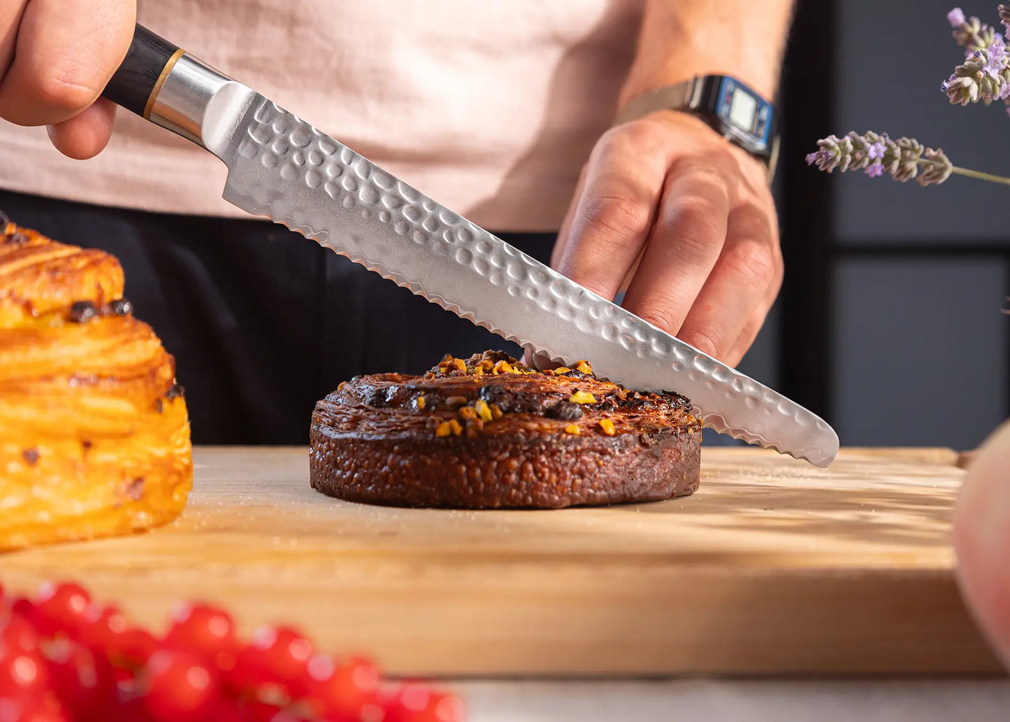 Serrated Knife 200 mm - Pakka San-Mai Collection