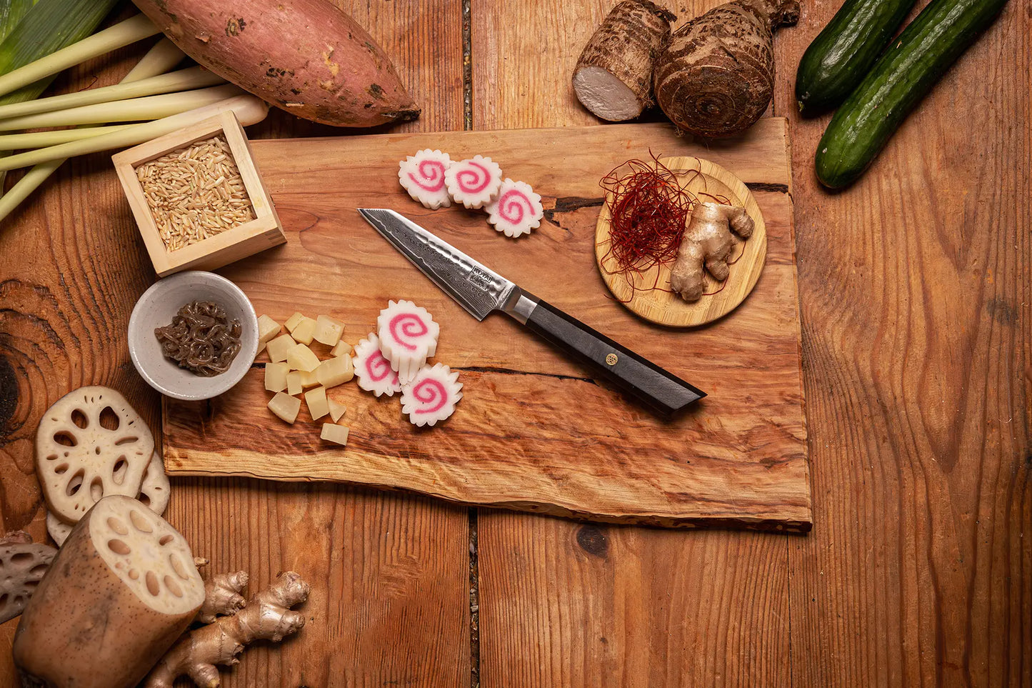Set Complet de Couteaux 6 pièces - Collection Bunka Damascus