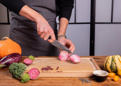 Essential 6-Piece Knife Set - Bunka Collection (cutting board)