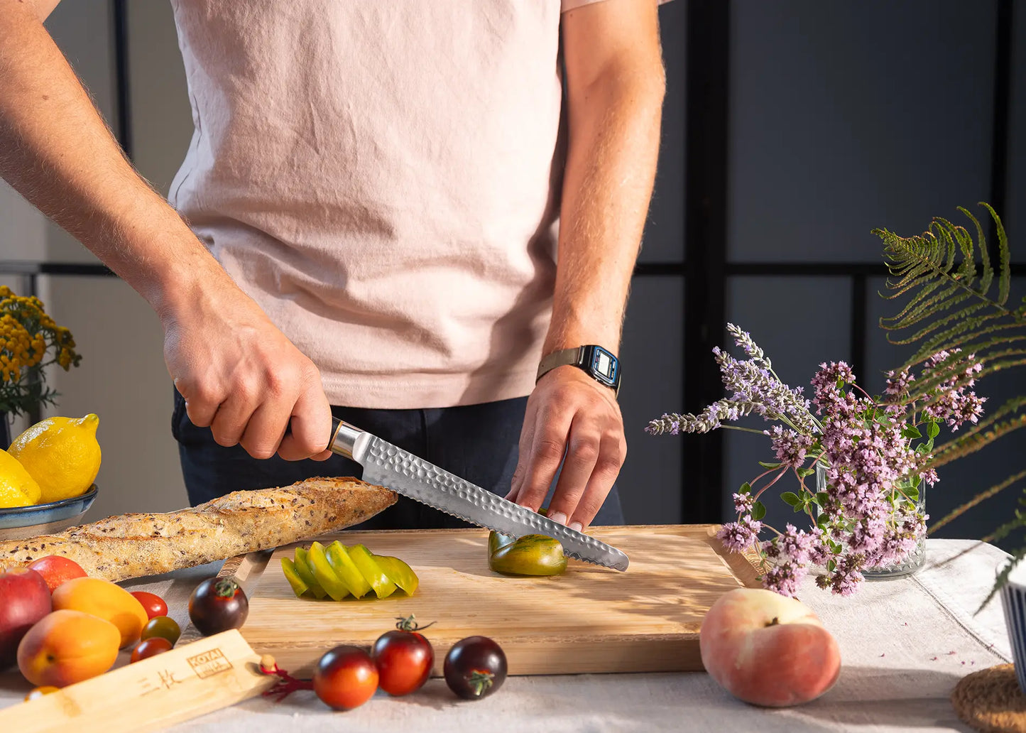 Serrated Knife 200 mm - Pakka San-Mai Collection