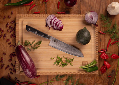 Couteau Santoku - Lame de 180 mm - Collection Hashi Damas