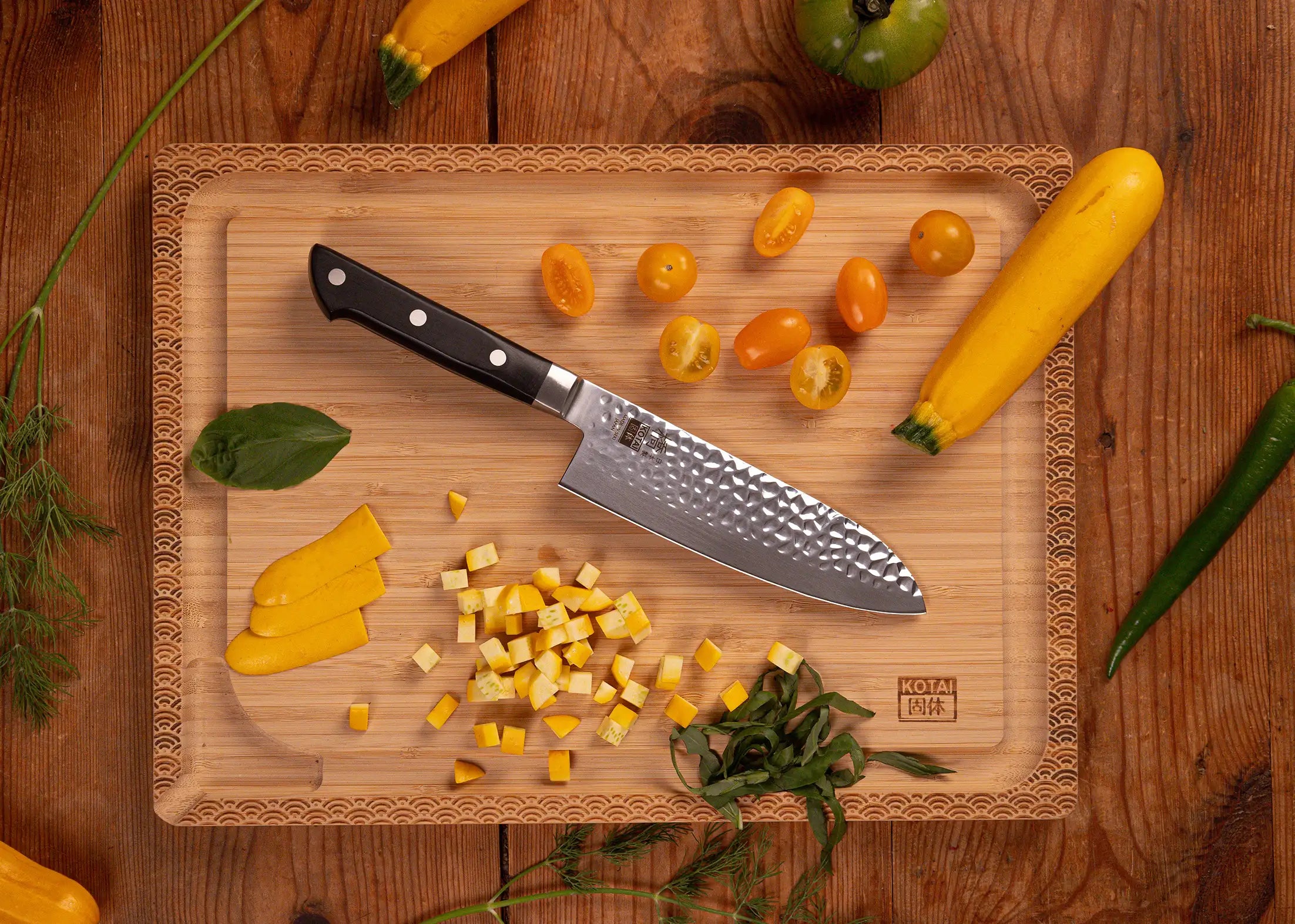 Santoku Knife 170 mm - Hashi Tsuchime collection