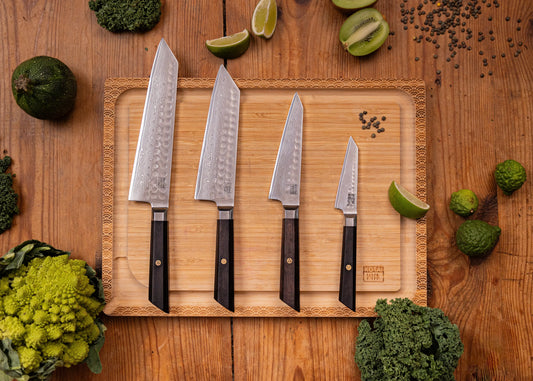 Complete 8-Piece Knife Set - Bunka Damascus Collection