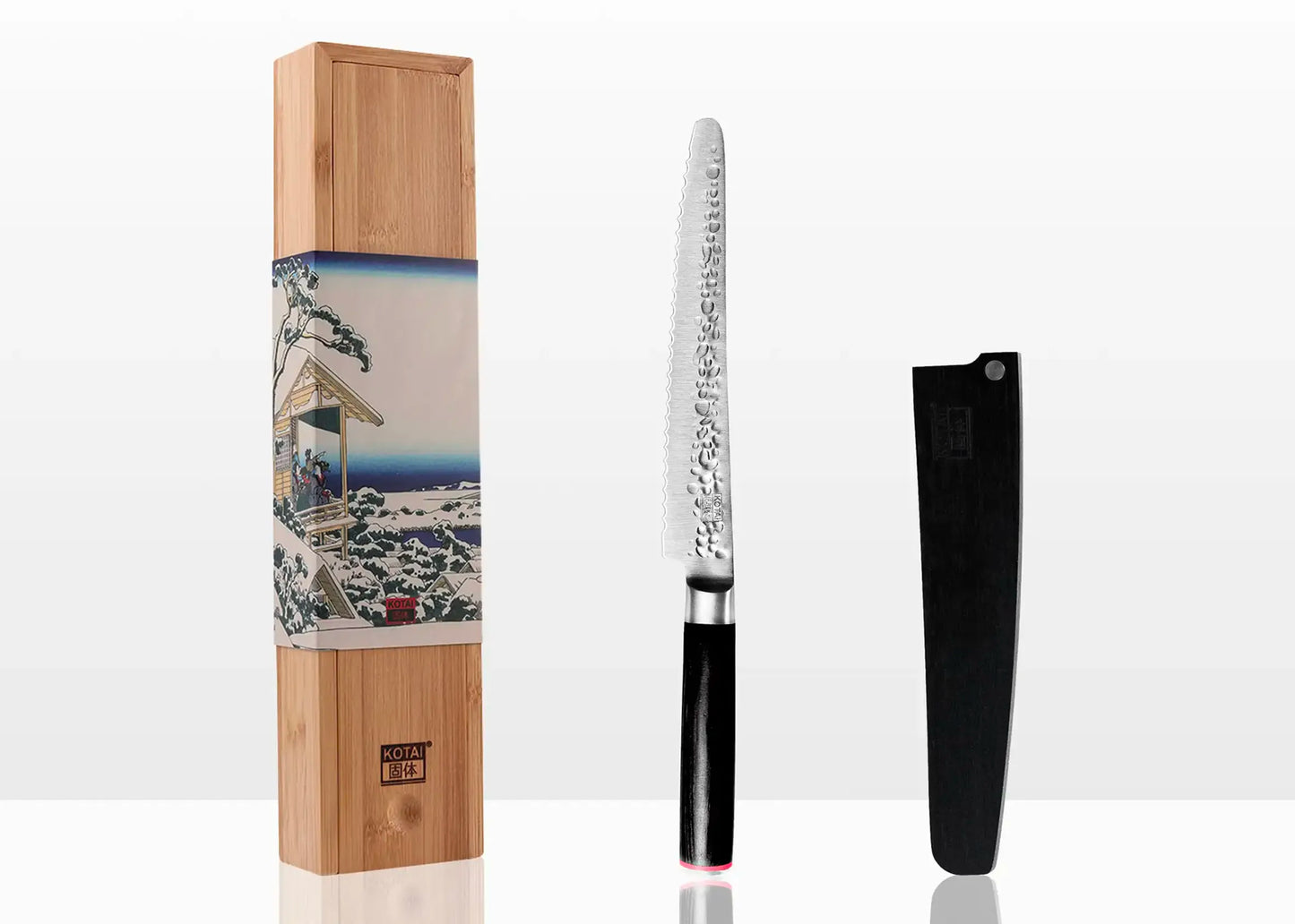 Serrated Bread Knife 200 mm blade - Pakka Collection