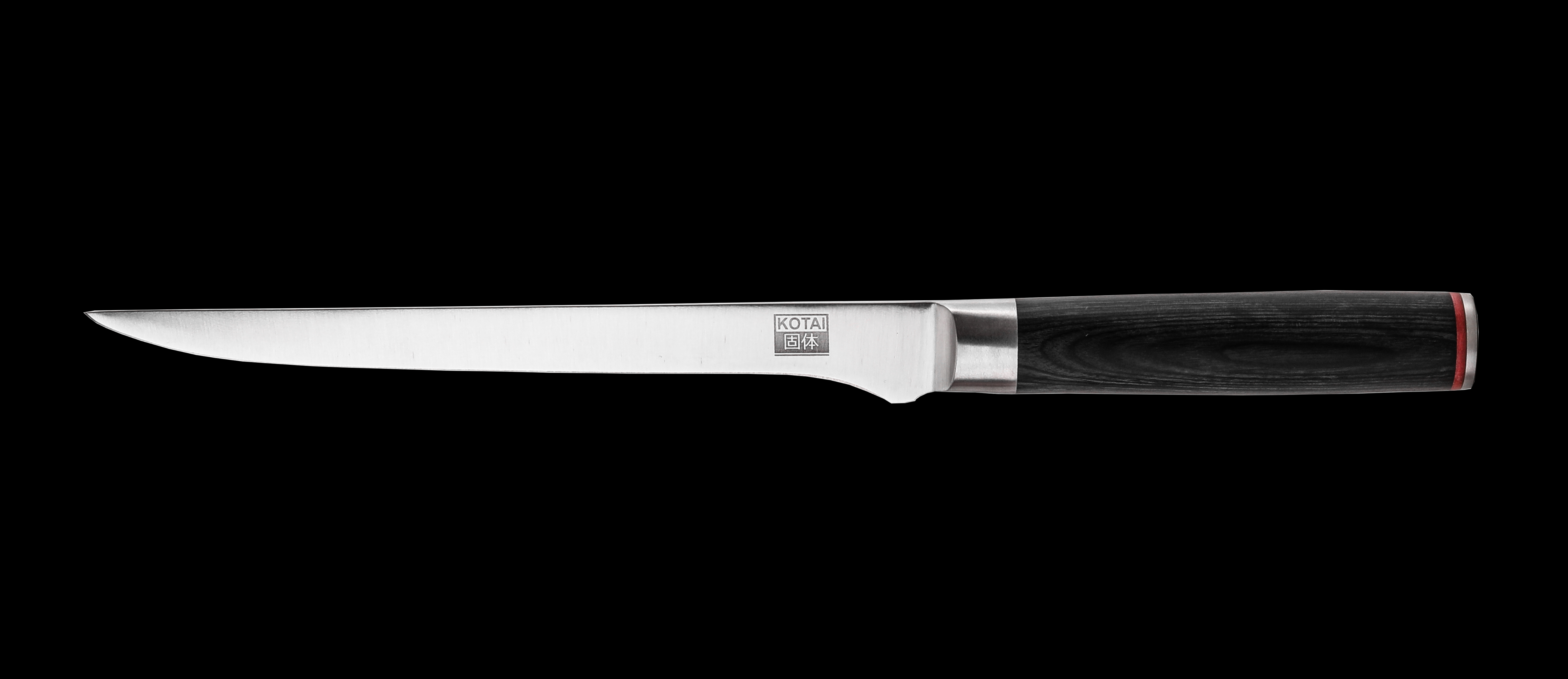 kotai's fillet knife on a black background