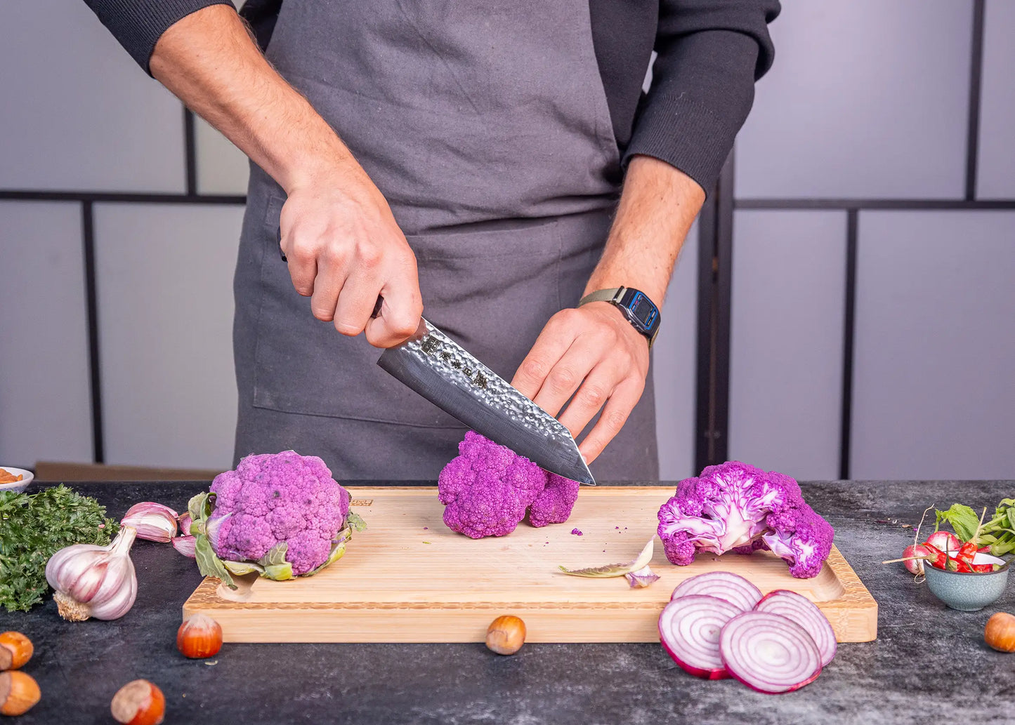 Couteau Bunka Santoku 180 mm - Collection Tsubame
