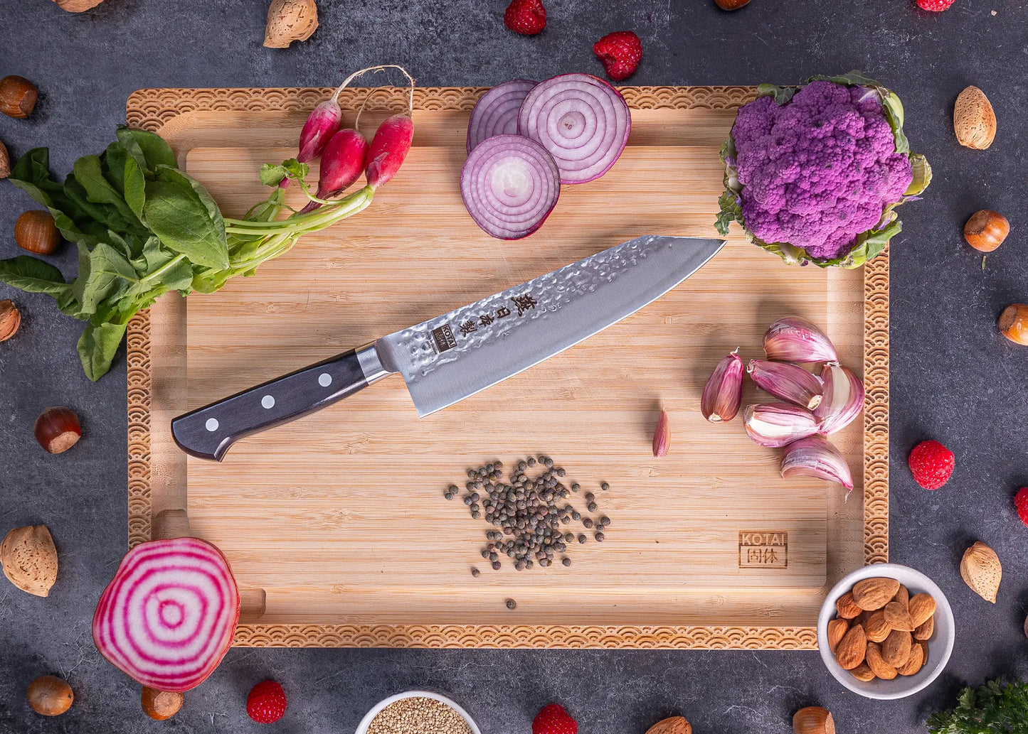 Couteau Bunka Santoku 180 mm - Collection Tsubame