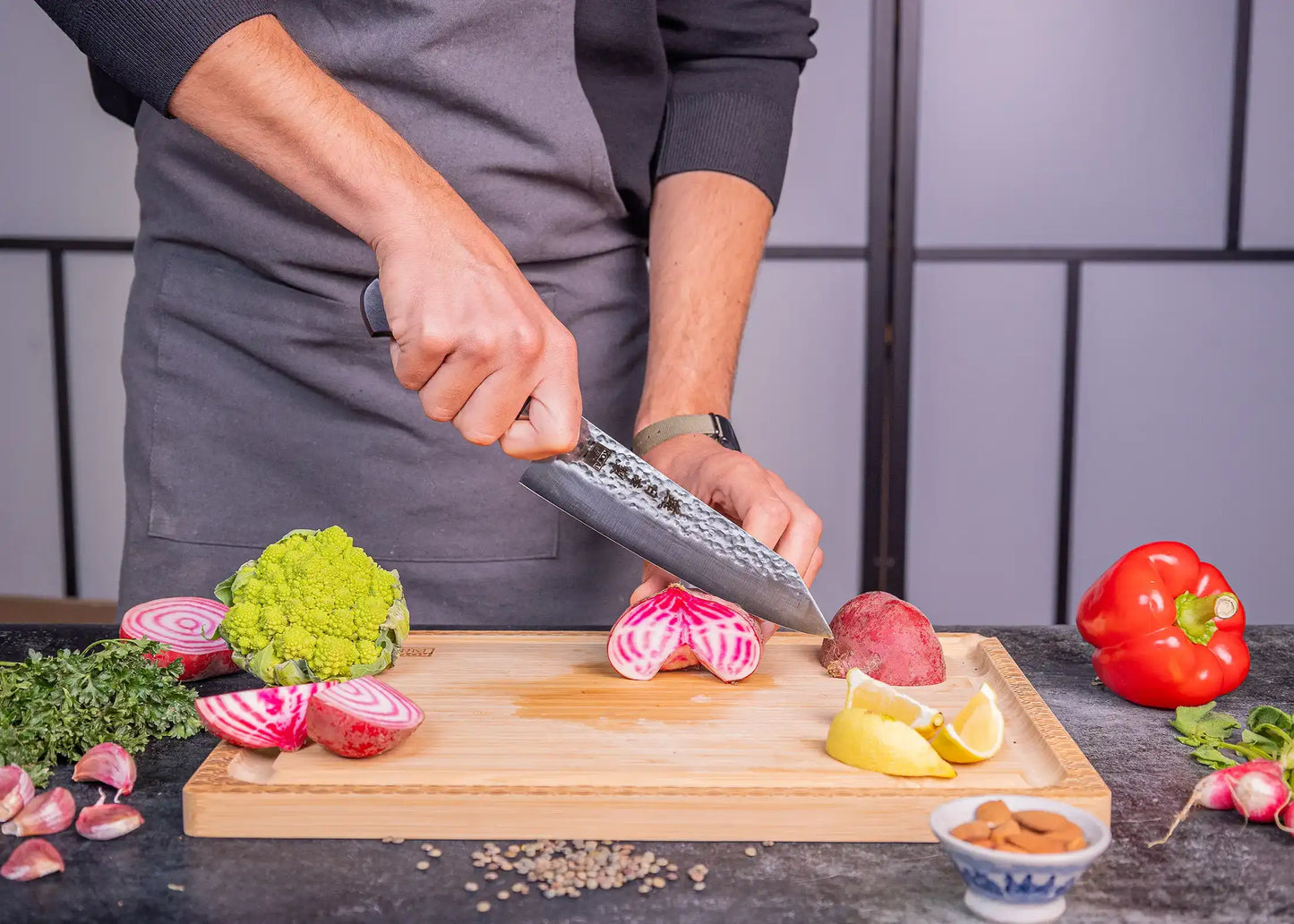 Couteau Bunka Santoku 180 mm - Collection Tsubame