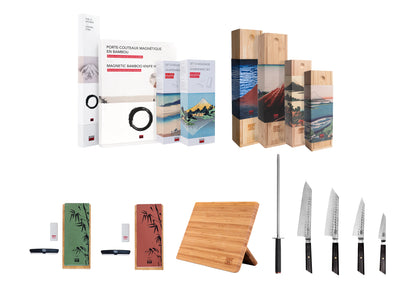 Set complet de couteaux 8 pièces - Collection Bunka