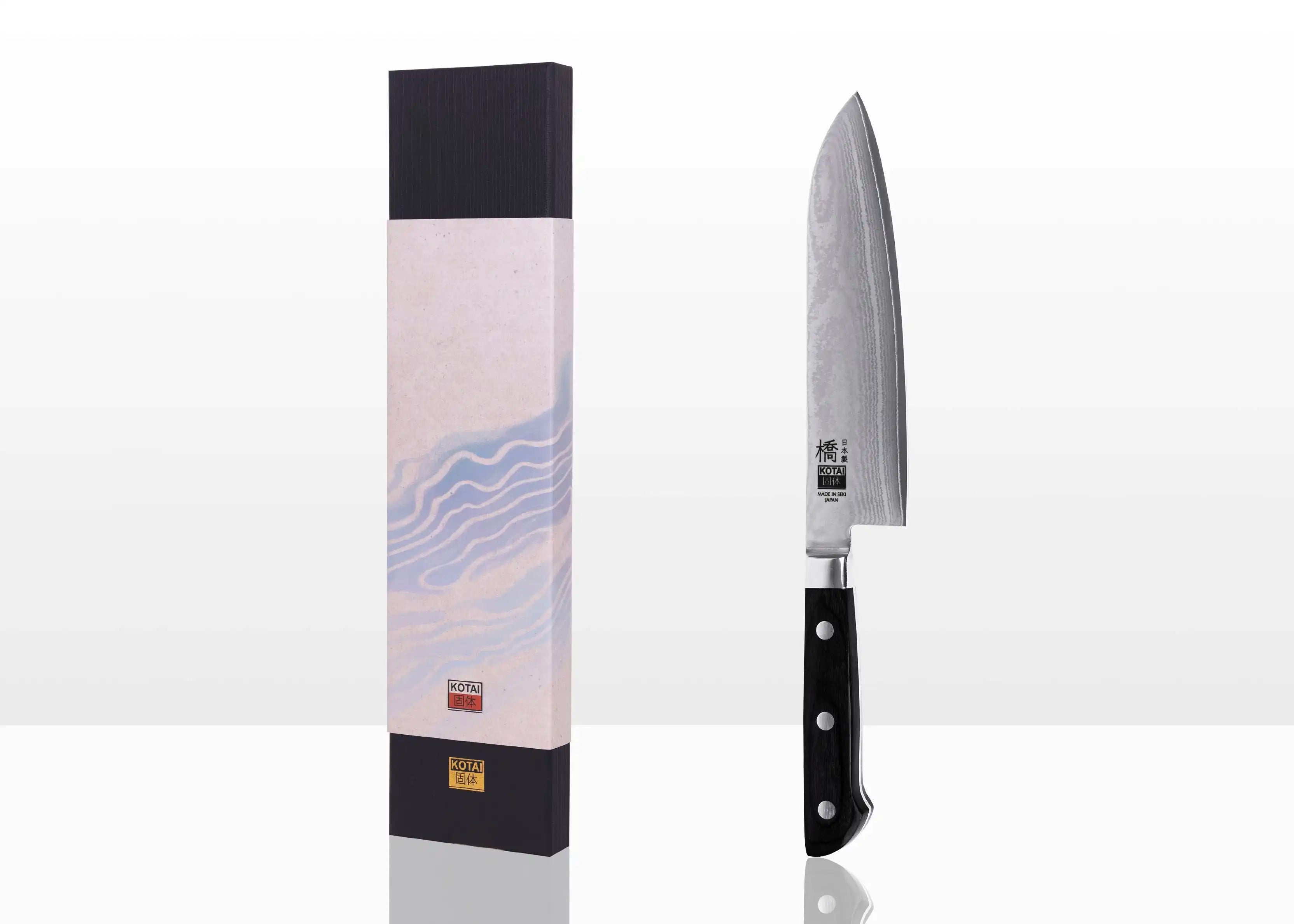 Santoku Knife 180 mm - Hashi Damascus Collection