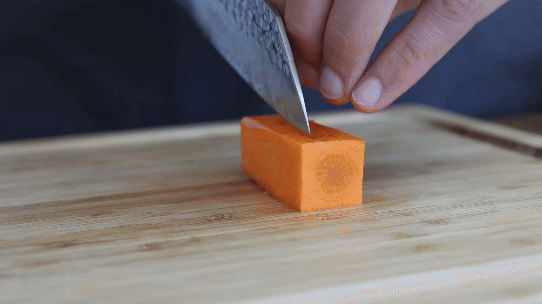 How to Julienne vegetables with a kitchen knife.
