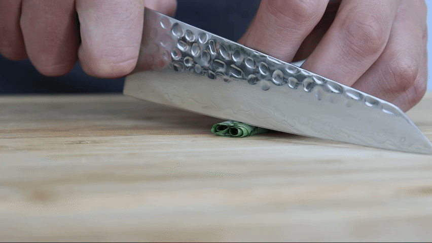 How to chiffonade herbs.