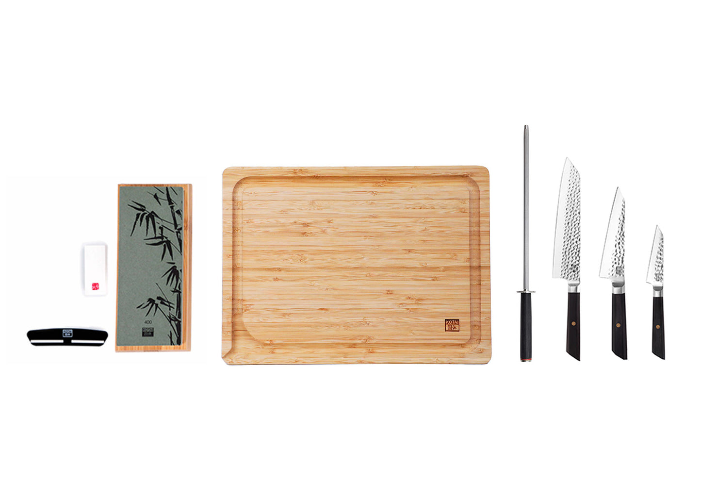 Essential 6-Piece Knife Set - Bunka Collection (cutting board)